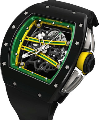 Review Richard Mille Replica RM 61-01 Yohan Blake Green Dial watch - Click Image to Close